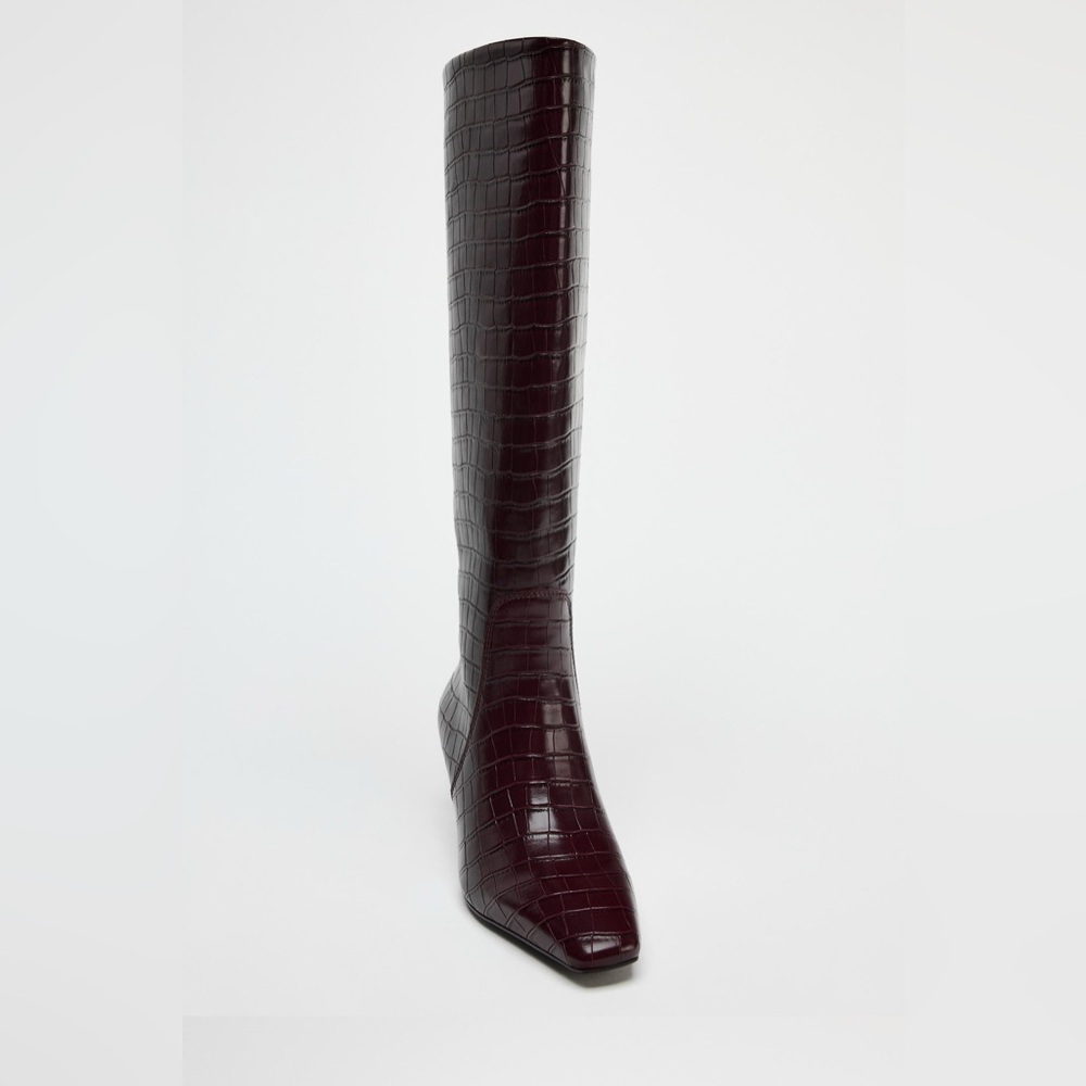 Zara Burgundy Boots